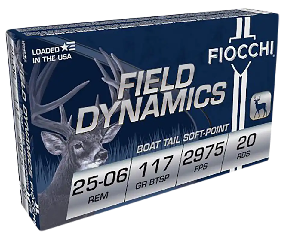 Fiocchi Field Dynamics 25-06Rem 117gr PSP Ammunition - 20 Rounds per Box