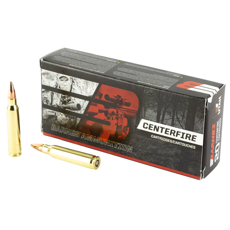 BARNES .223 Remington 55 Grain JHP BT Ammunition - 20 Rounds per Box, 200 Rounds per Case