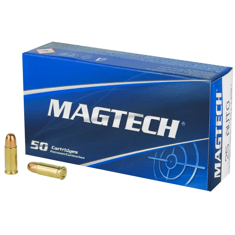 MAGTECH 25ACP 50GR FMJ Ammunition - 50 Rounds/1000 Rounds