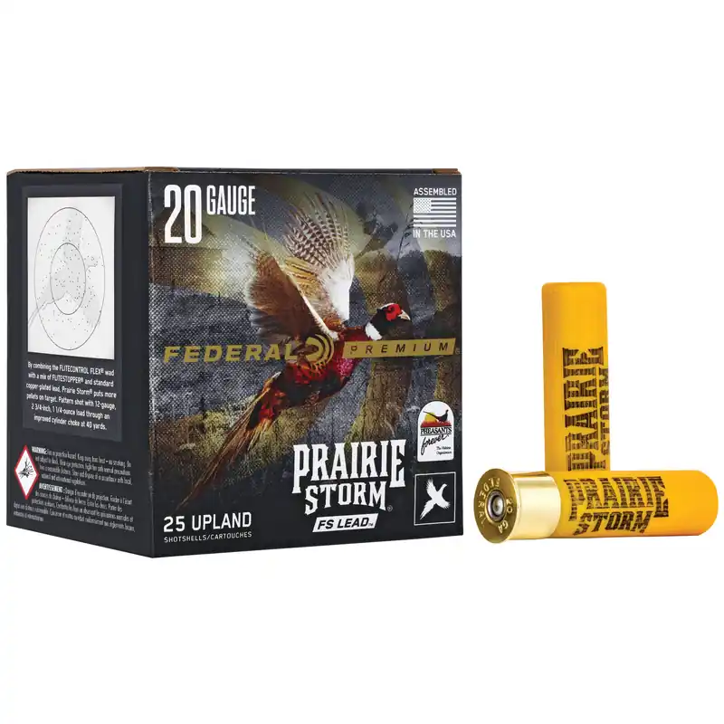 Federal Premium Storm 20 Gauge 3" #5 Lead Shot, 25 Rounds per Box, 250 Rounds per Case