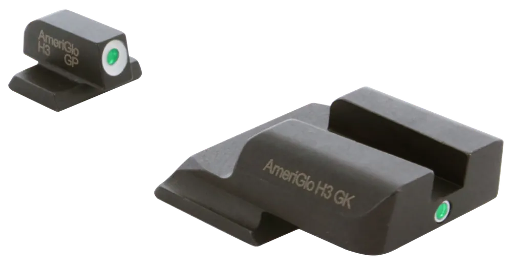 AmeriGlo SW141 i-Dot Sight Set for S&W M&P Shield - Green Tritium Sights