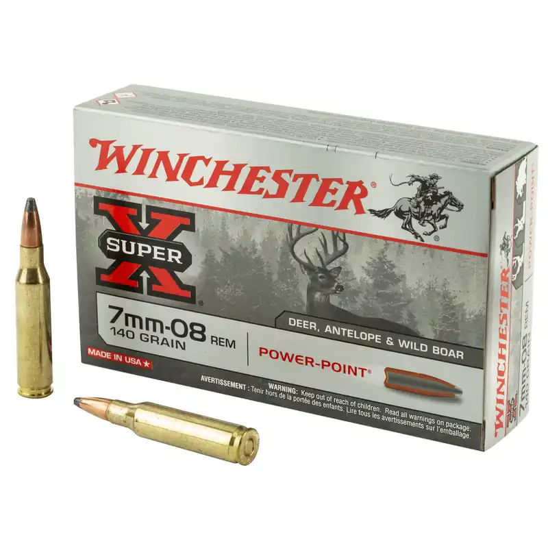 Winchester Super-X Power-Point 7mm-08 140 Grain Ammunition - 20 Rounds