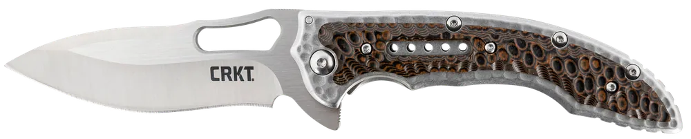 CRKT 5470 Fossil Folding Knife with Satin Blade and Brown G10 Handle