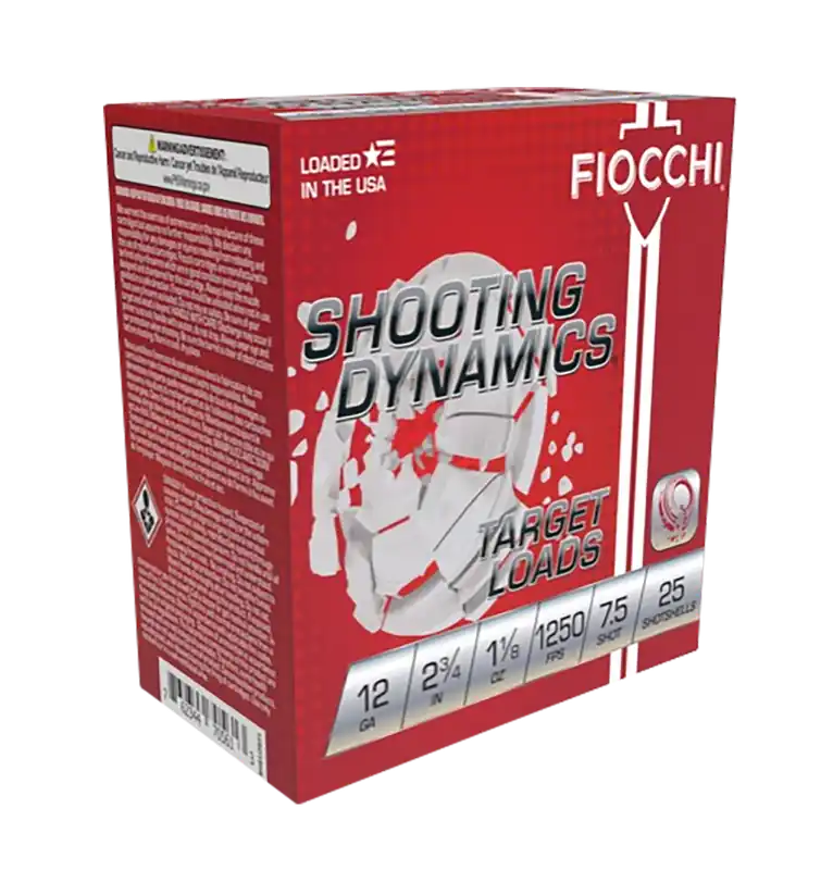 Fiocchi Shooting Dynamics 12 Gauge 7.5 Shot Ammo - 25 Rounds per Box