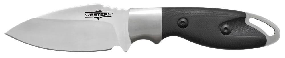 Camillus Western Kota 3.25" Fixed Blade Knife with Black G10 Handle and Sheath