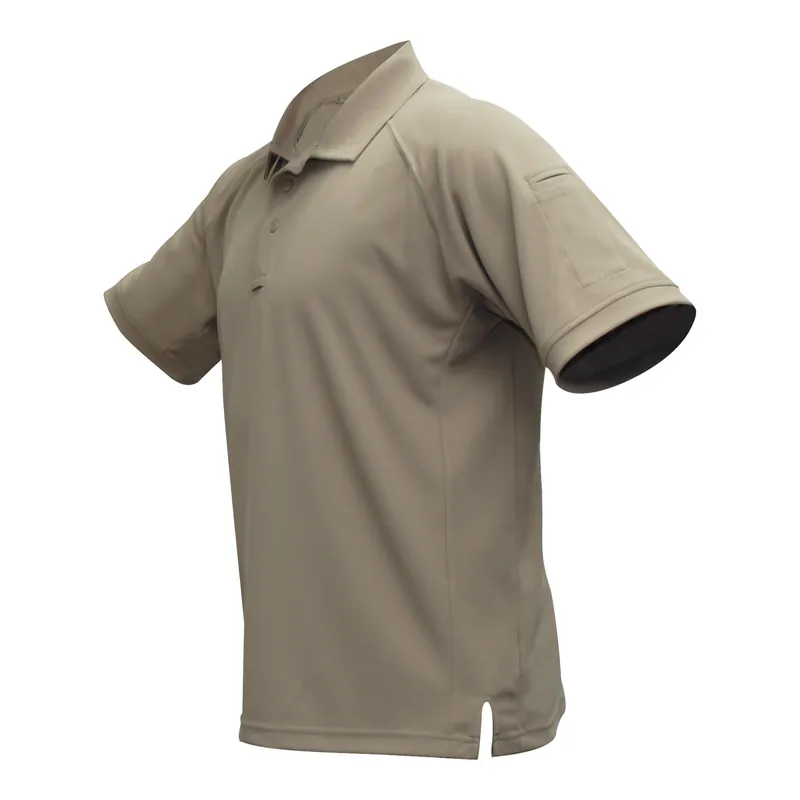 VERTX Coldblack Short Sleeve Polo Tan 4XL