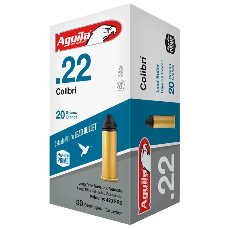 AGUILA 22LR COLIBRI 20GR Ammunition - 50 Rounds/1000 Rounds
