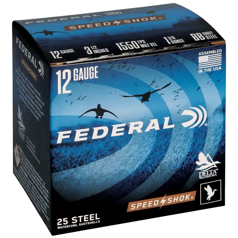 Federal Speed-Shok 12 Gauge 3.5" BB Shotgun Shells - 25 Rounds per Box, 250 Rounds per Case
