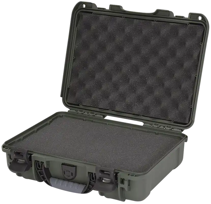 Nanuk 910 Waterproof Olive Resin Case with Foam Padding & Airline Approval