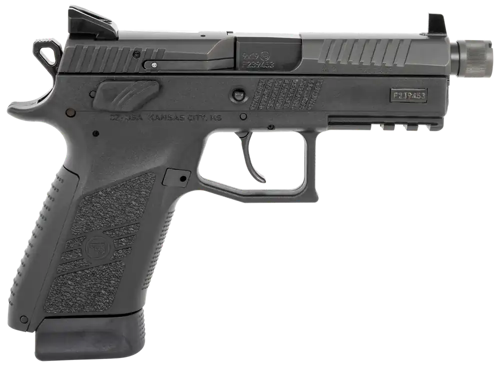 CZ-USA P-07 Suppressor Ready 9mm Luger Pistol with Black Finish and Picatinny Rail