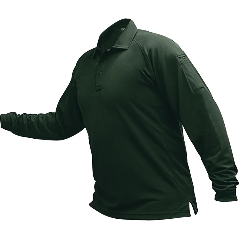 VERTX Coldblack Long Sleeve Polo Green Medium