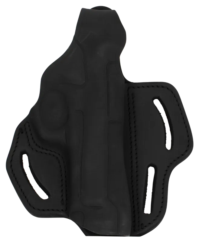 BHX Stealth Black Leather Belt Slide Holster for Beretta 92/CZ 75/P-10
