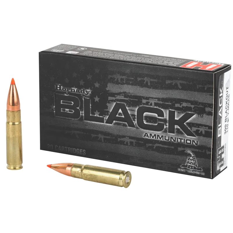Hornady Black 300 Blackout 110 Grain V-MAX Ammunition - 20 Rounds/200 Rounds
