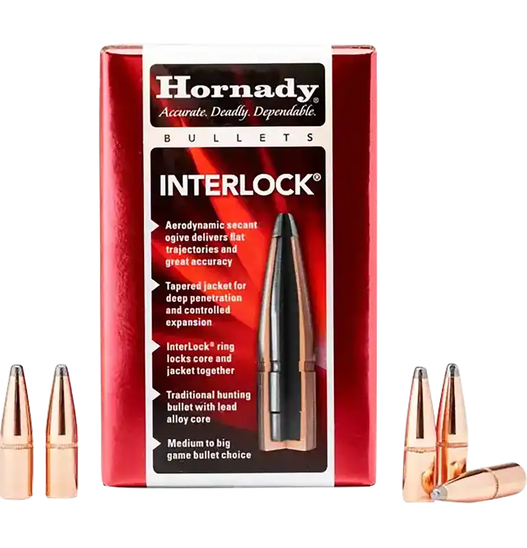 Hornady InterLock .308 165gr BTSP Bullets - 100/Box, 15/Case