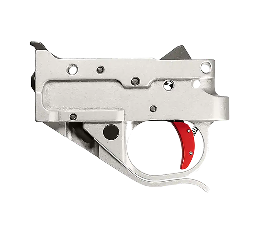Timney Triggers 10222C16 Single-Stage Curved Trigger for Ruger 10/22 - 2.75 lbs Draw, Silver/Red Finish