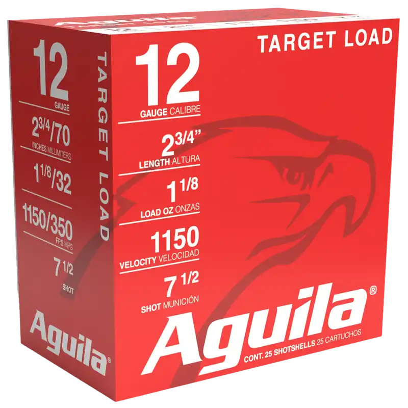 Aguila 12 Gauge Target Load 7.5 Shot - 25 Rounds per Box