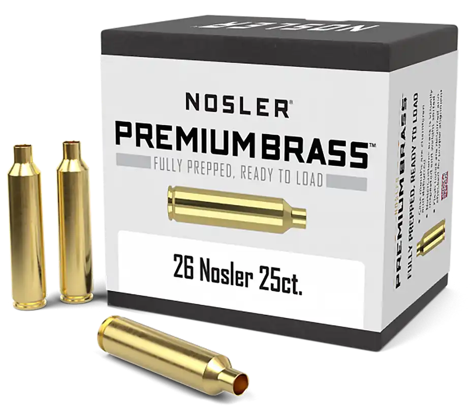 Nosler 10140 Premium Unprimed 26Nosler Rifle Brass - 25 Count Box