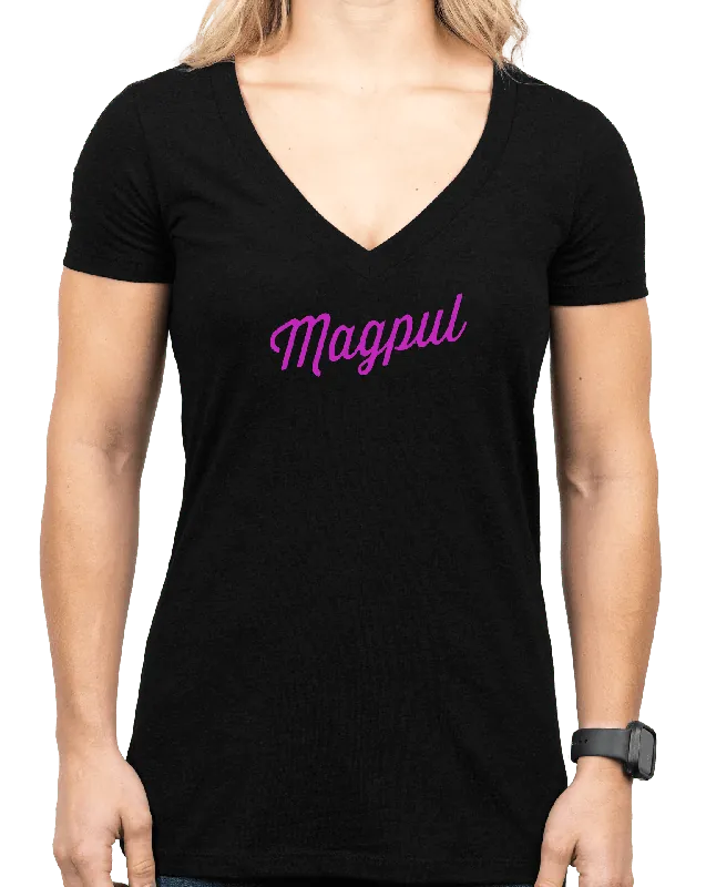 Magpul Women's Rover Script Black Short Sleeve Tee - Large