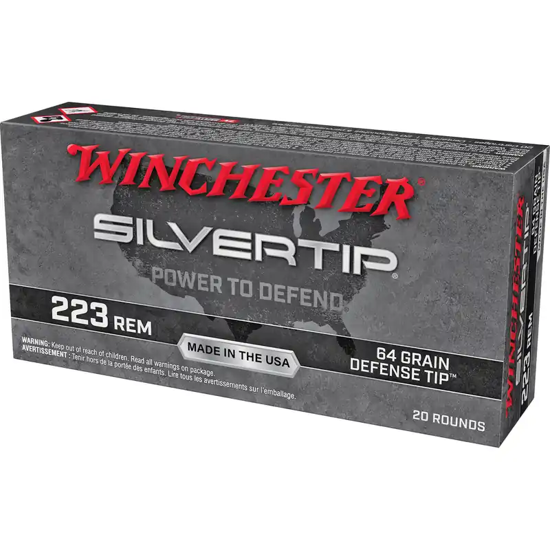 Winchester Silvertip .223 Remington 64 Grain Ammunition - 20 Rounds per Box, 200 Rounds per Case