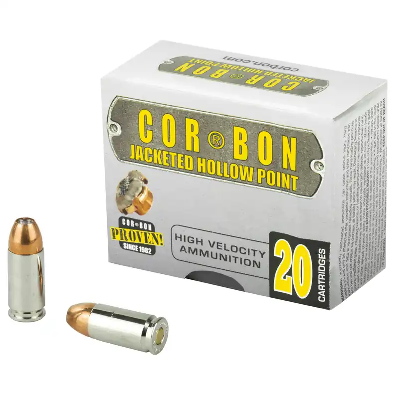 CORBON 9MM+P 115GR JHP Ammunition - 20 Rounds per Box, 500 Rounds per Case