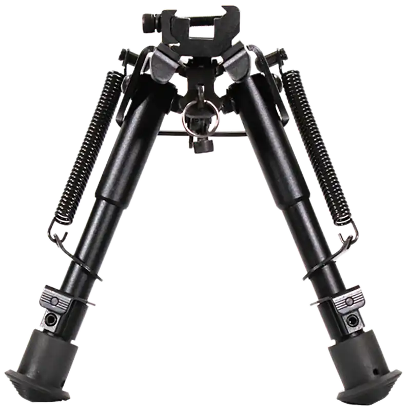 Aim Sports BPHS01 H-Style Spring Tension Bipod, 6.5-9" Black Anodized Steel/Aluminum