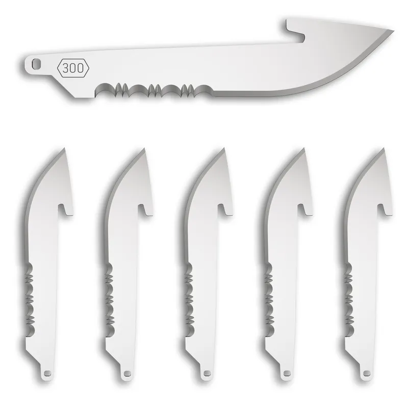 OD Edge Drop-Point 3.0" Serrated Blade 6-Pack