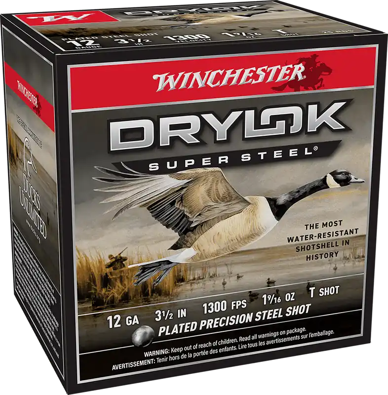 Winchester Drylok Super Steel Magnum 12 Gauge TShot Ammo - 25/Box