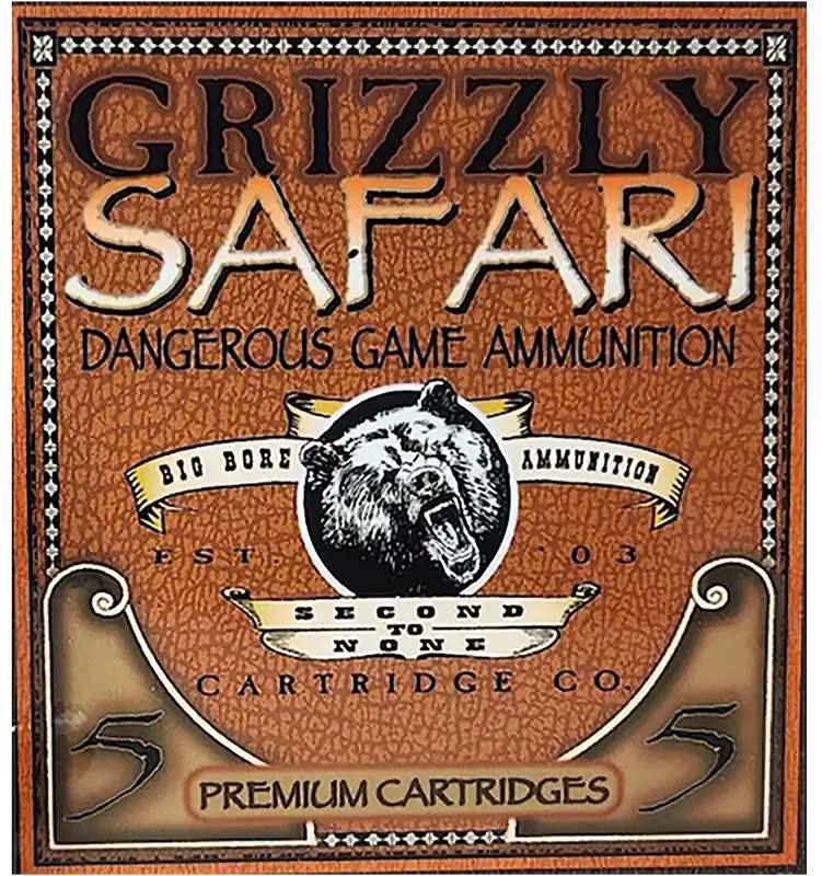 Grizzly Ammo GC45RG5 450 Rigby 500gr Solid Brass - 5/Box, 10/Case
