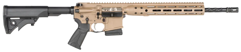 LWRC Individual Carbine CA Compliant 5.56 NATO, 16.1" Barrel, FDE Receiver, Adjustable Stock, Optics Ready