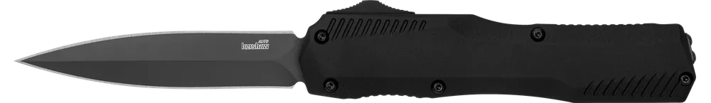 Kershaw 9000DE Livewire Automatic OTF Knife with 3.45" Spear Point MagnaCut Blade and Black Aluminum Handle