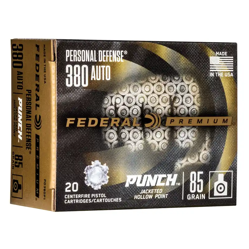Federal Premium Personal Defense .380 Auto 85 Grain JHP - 20 Rounds