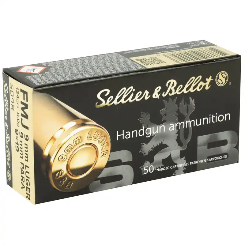 S&B 9MM 124GR FMJ 1000 Rounds Case