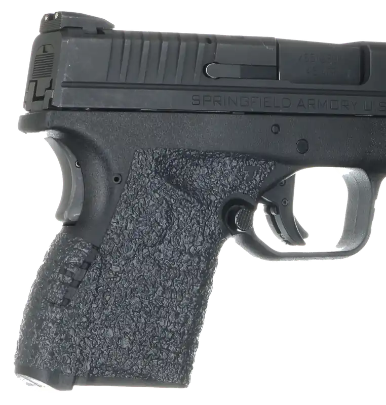 Springfield XD-S Textured Black Rubber Adhesive Grip - Talon Grips EV09R
