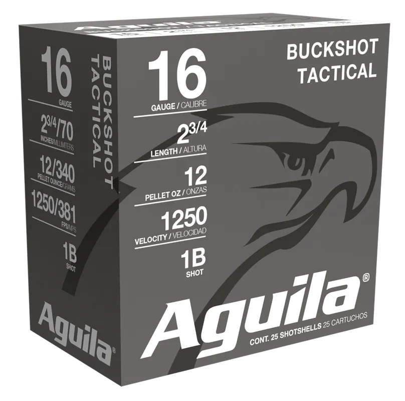 Aguila 16 Gauge High Velocity Buckshot - 25 Rounds per Box