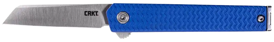 CRKT CEO Microflipper 2.21" Sheepsfoot Blade with Blue Aluminum Handle