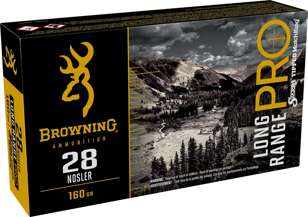 Browning Ammo B192500281 28Nosler 160gr Sierra MatchKing 20/Box