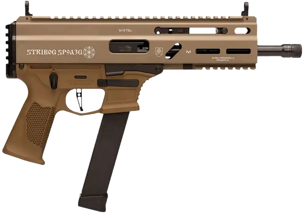 Grand Power SP9A3 Stribog 9mm 30+1 FDE with Threaded Barrel and Folding Stock