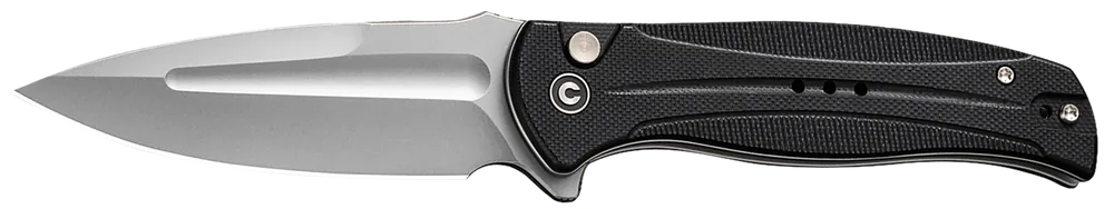 Civivi Incindie Folding Knife with 3.48" Stonewashed 14C28N Steel Blade and Black G10 Handle