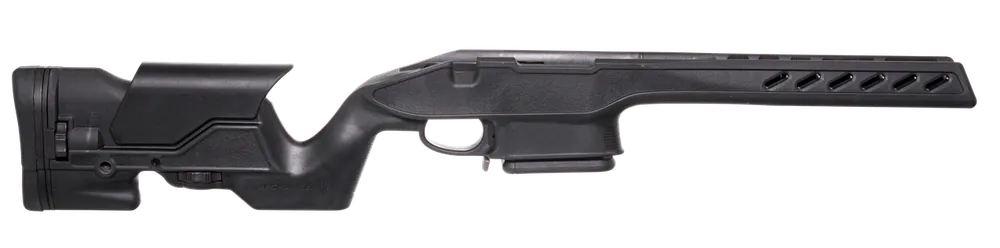 Archangel AA700SA Precision Elite Stock for Remington 700 Short Action with Adjustable Cheek Riser and Magazine - Black Synthetic