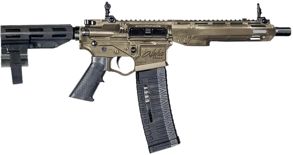 ATI Alpha Maxx 300 Blackout Pistol with M-LOK Handguard and FDE Rail Receiver