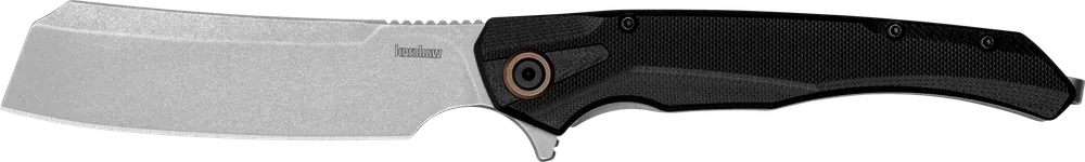 Kershaw 2078 Strata 4" Folding Cleaver with Stonewashed D2 Blade and Black G10/SS Handle