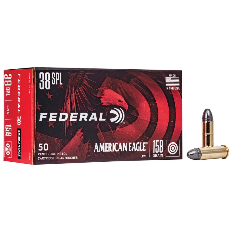 Federal American Eagle .38 Special 158 Grain LRN Ammunition - 50 Rounds/1000 Rounds