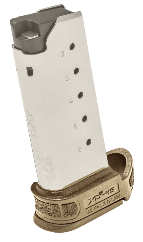 Springfield Armory XD-S Mod2 6-Round Extended Magazine for .45 ACP - Stainless Steel
