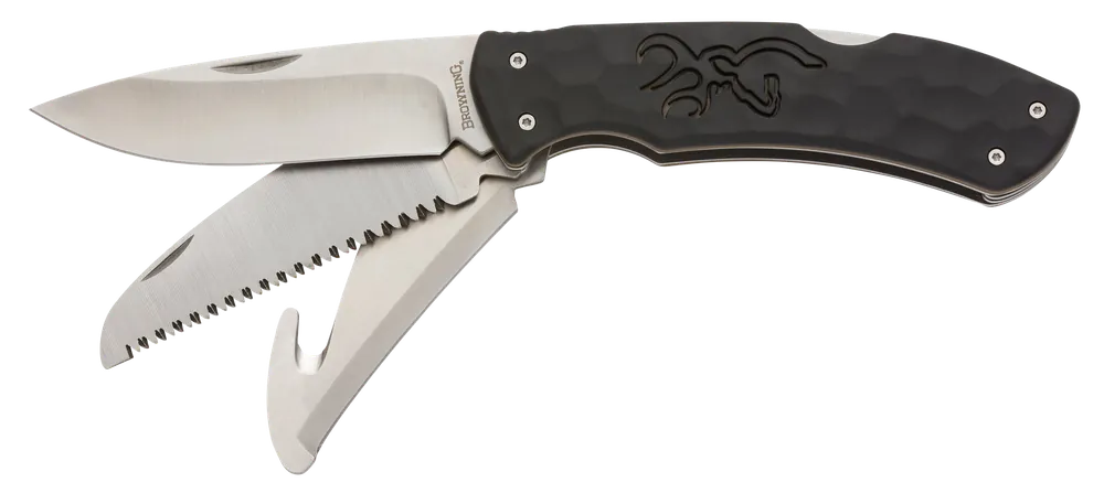 Browning Primal Kodiak Slim Folding Knife with Gut Hook and Saw Blade