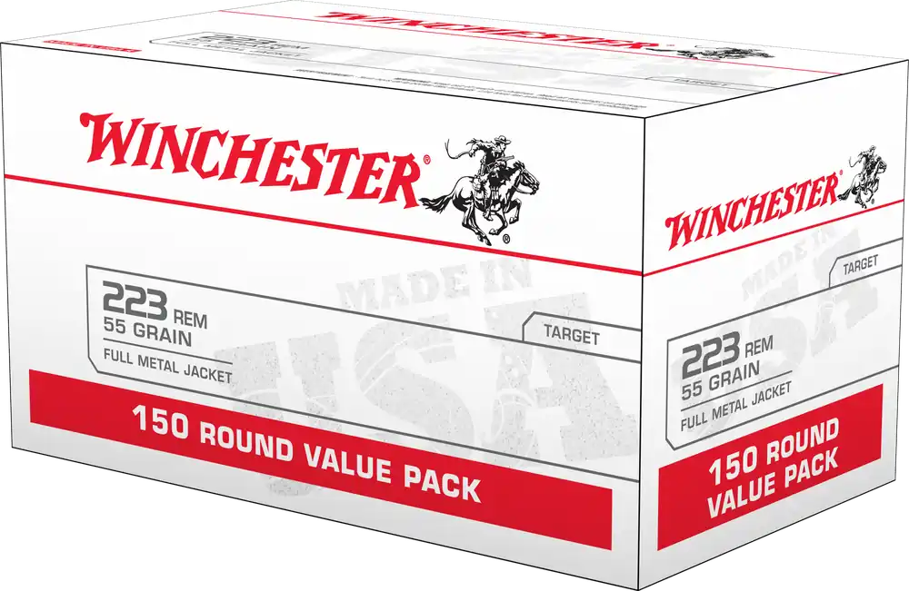 Winchester USA 223 Rem 55gr FMJ 150-Round Value Pack