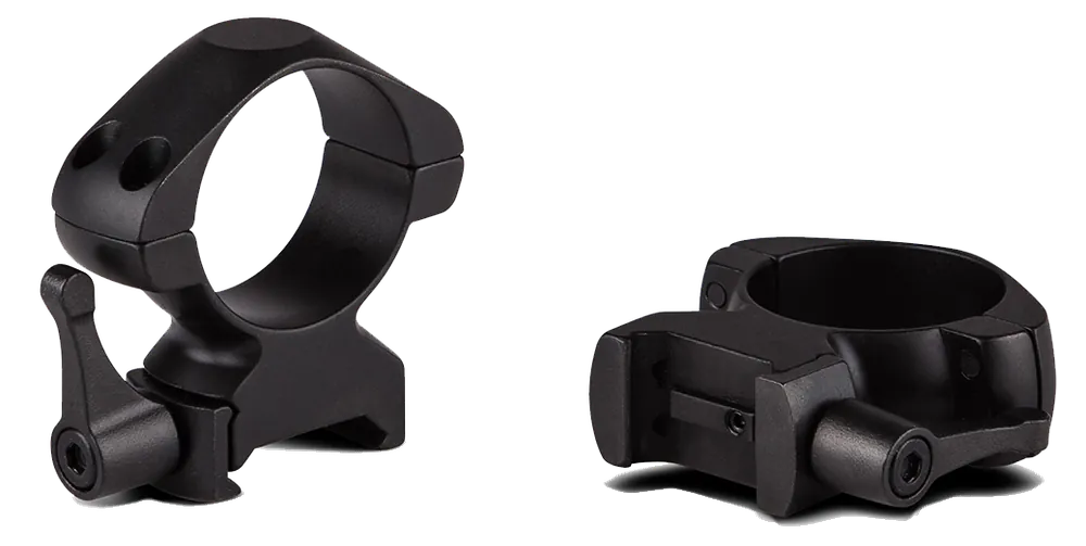 Konus 7409 Matte Black 30mm Quick Release High Steel Rings 0 MOA