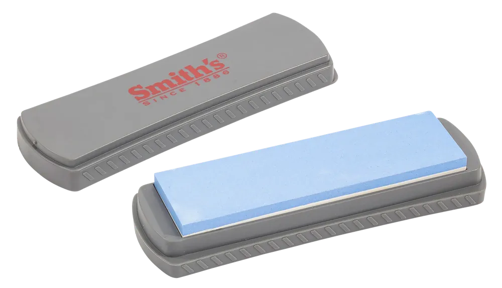 Smiths Products 51314 DualGrit 6" Double-Sided Whetstone Sharpener - Medium Gray