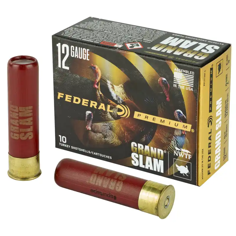 Federal Grand Slam 12 Gauge 3.5" 2oz #5 Shot, 10 Rounds per Box, 5 Boxes per Case