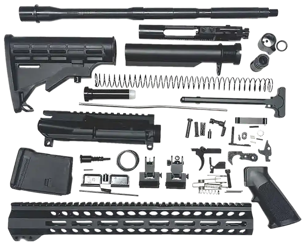 Bowden Tactical J27115 AR Rifle Kit with 15" M-Lok Handguard and Flip Up Sights