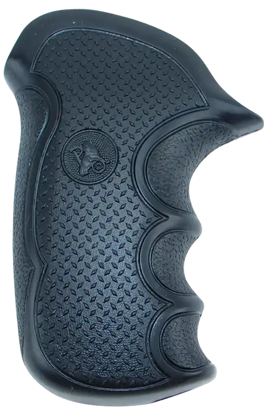 Pachmayr Diamond Pro Grip for Taurus Compact Public Defender - Black Rubber with Finger Grooves